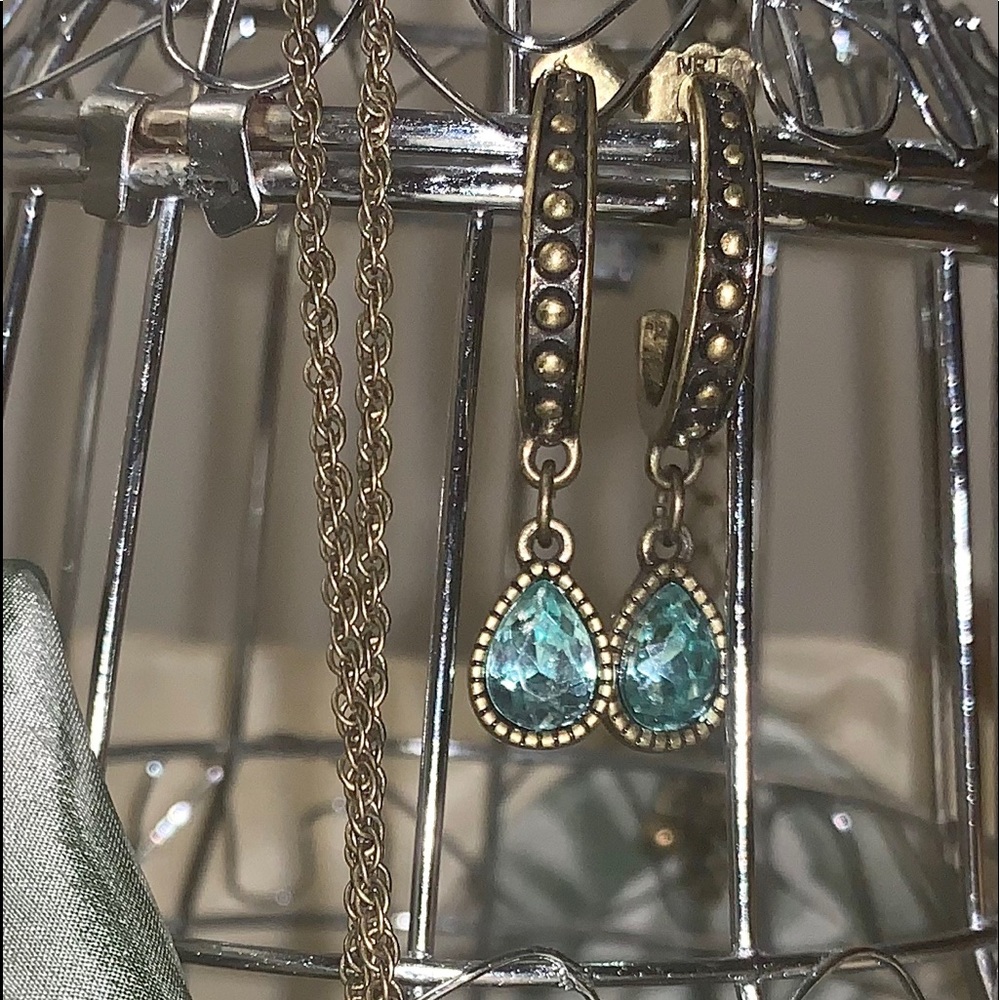 Turquoise Pear Drop Set - Picture 2 of 2